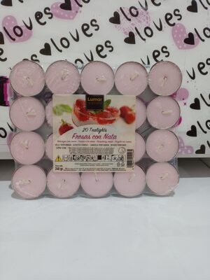 Velas Fresa con Nata